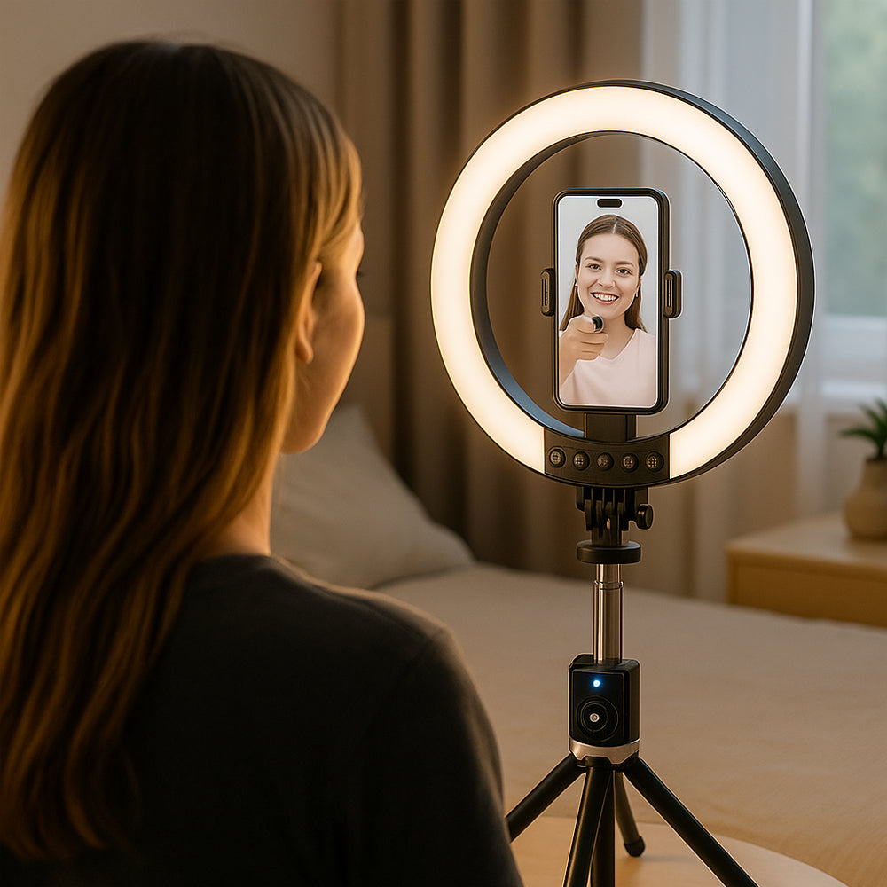 Ring Light mit Fernbedienung & Stativ – 3 Farbtemperaturen – P220-Q