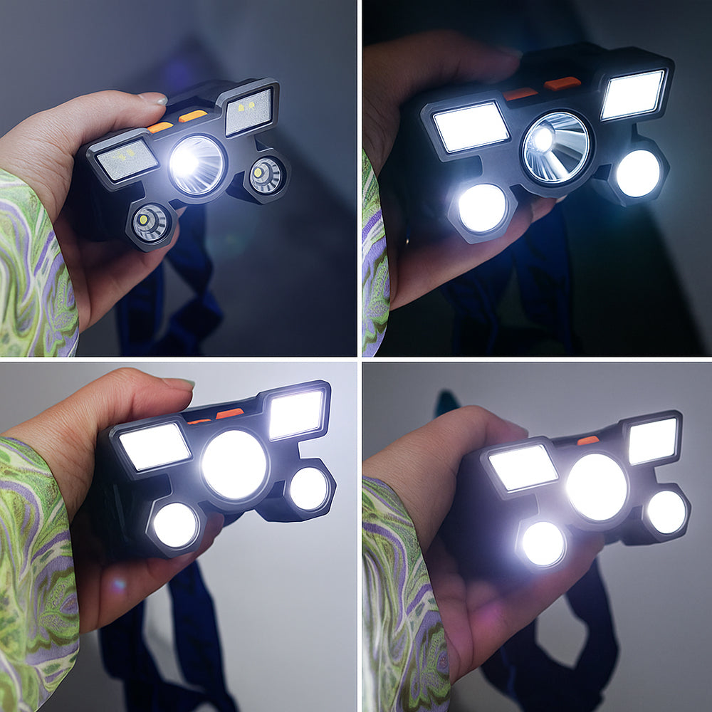 Stirnlampe 300 Lumen, wasserabweisend – 4 Leuchtmodi