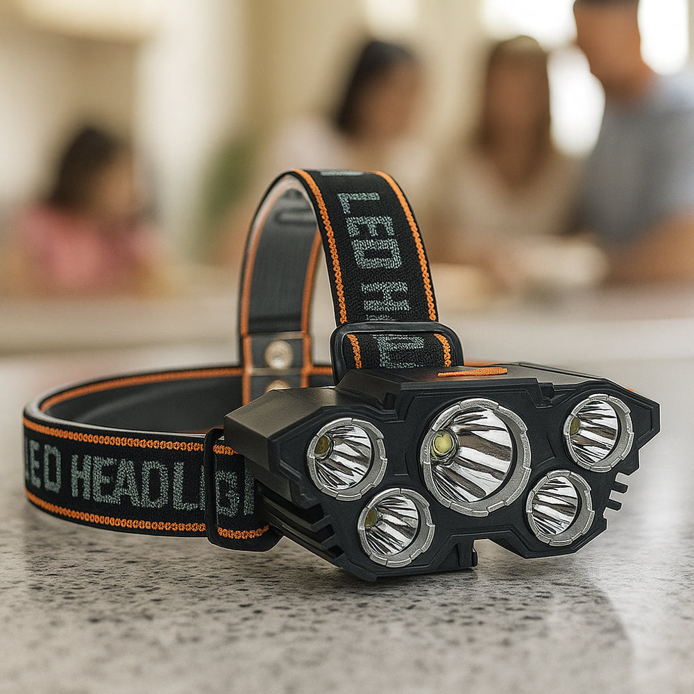 Stirnlampe 300 Lumen 180° verstellbarer Winkel – 4 Leuchtmodi