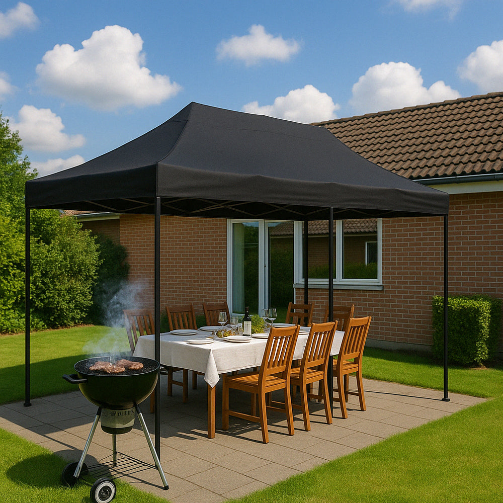 Pavillon / Gartenpavillon 3 x 6 Meter – Wähle zwischen Schwarz oder Weiß