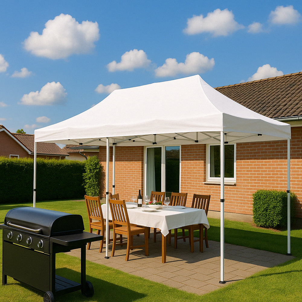 Pavillon / Gartenpavillon 3 x 6 Meter – Wähle zwischen Schwarz oder Weiß