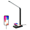 LED-Tischlampe/Faltlampe mit kabellosem Ladegerät, 5 Lichtfarben & Touch-Bedienung