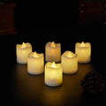 LED-Licht 6er-Pack mit 3D-Flamme - 4,5 cm - Weiß -