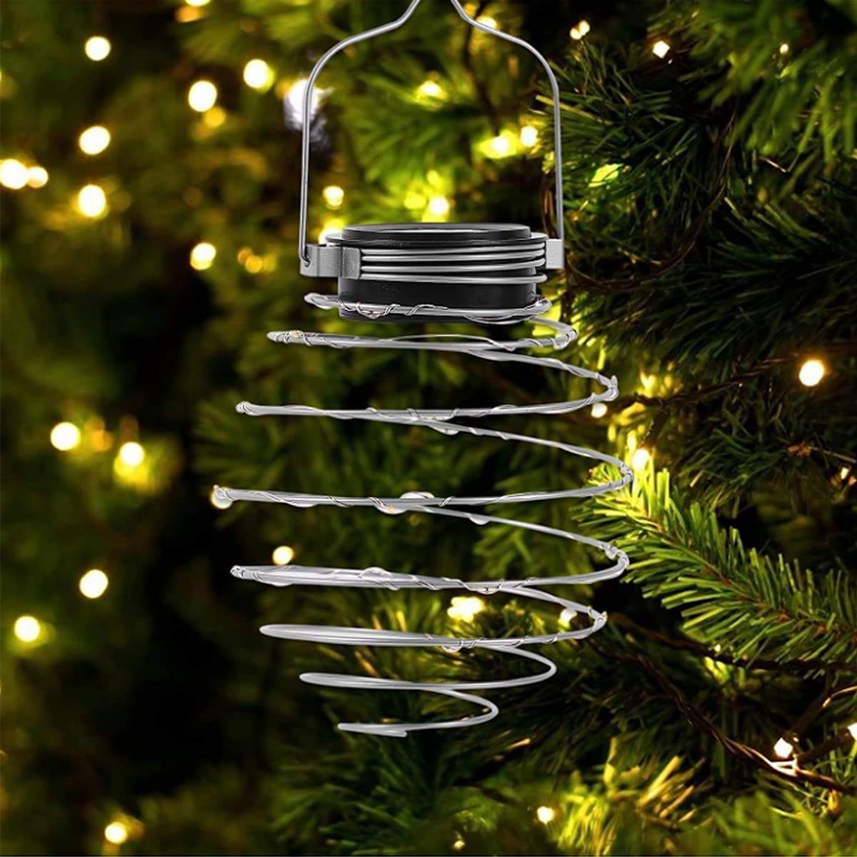 Solar-Spiral-Hängelampe – 16 LEDs mit warmweißem Licht