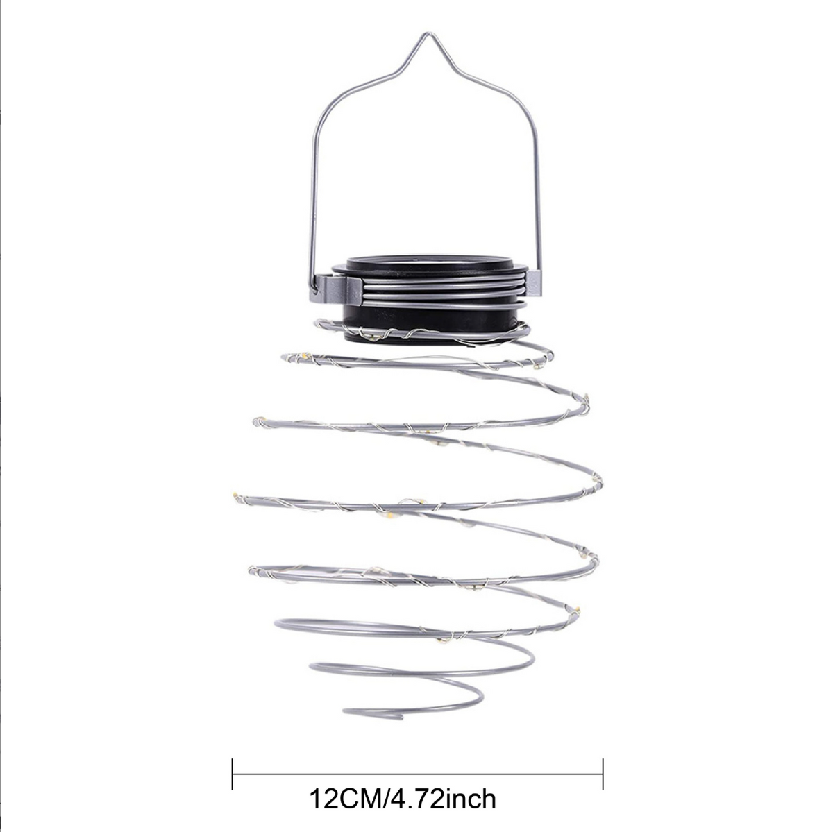 Solar-Spiral-Hängelampe – 16 LEDs mit warmweißem Licht
