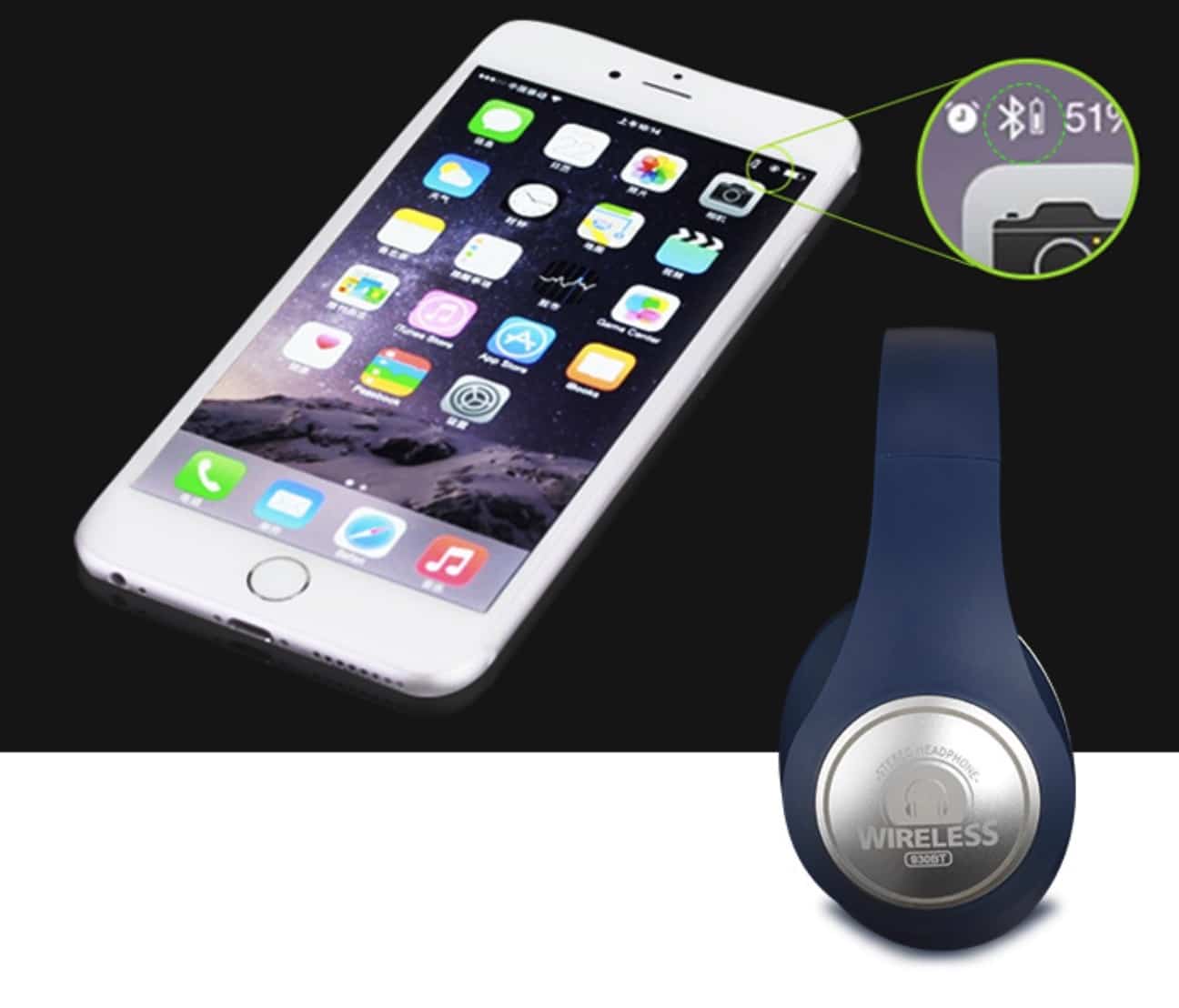 Bluetooth-Stereokopfhörer mit Mikrofon (mehrere Farben)