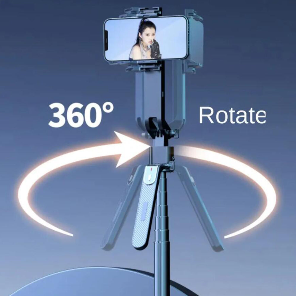 Selfiestick mit Intelligenter Gesichtserkennung und AI-Gestensteuerung inkl. Licht