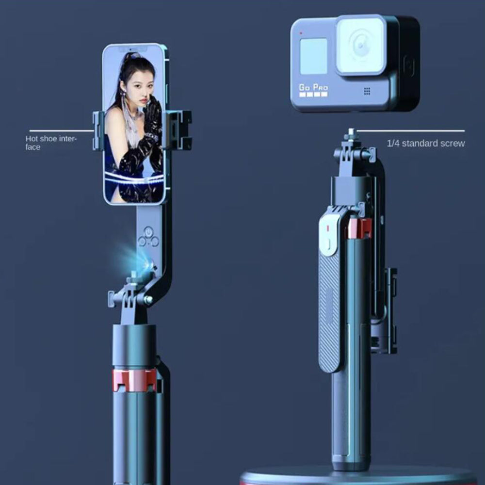 Selfiestick mit Intelligenter Gesichtserkennung und AI-Gestensteuerung inkl. Licht