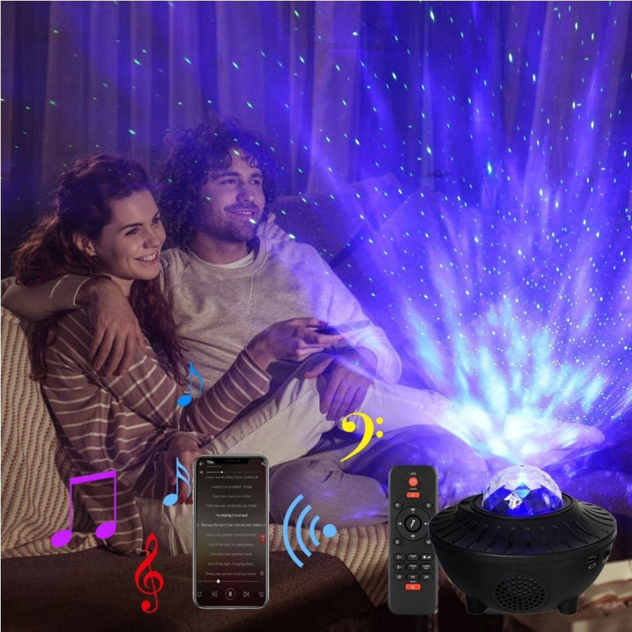 Starry Sky Galaxy LED-Projektor mit Bluetooth-Lautsprecher inkl. Fernbedienung