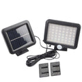 LED Lampe schwarz (quadratisch) mit Bewegungssensor - Solar