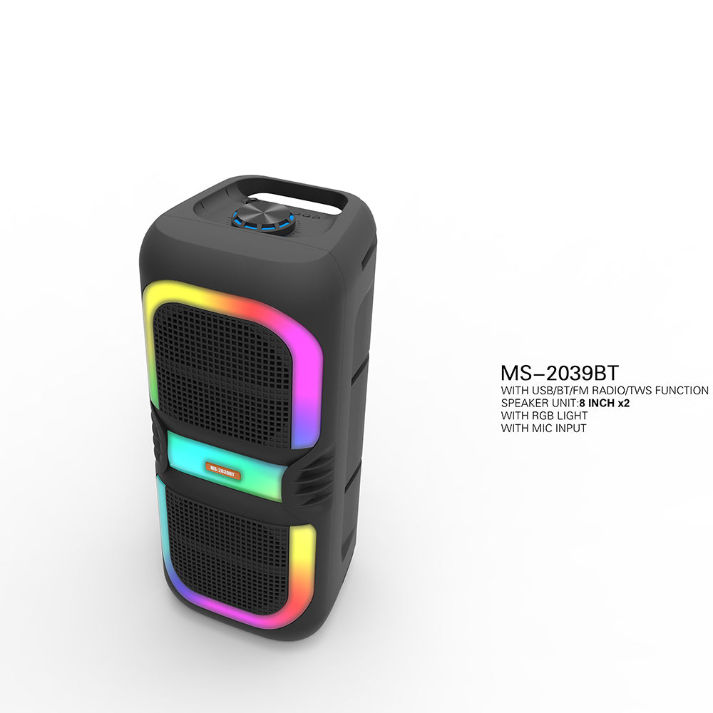 Bluetooth-Lautsprecher mit RGB-Licht, FM-Radio und Mikrofon