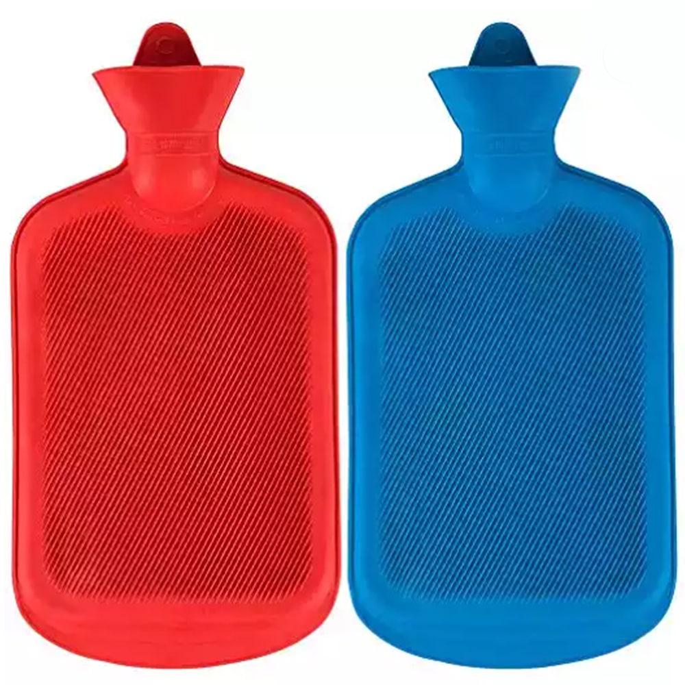 Wärmflasche 2 Liter – Rot oder Blau