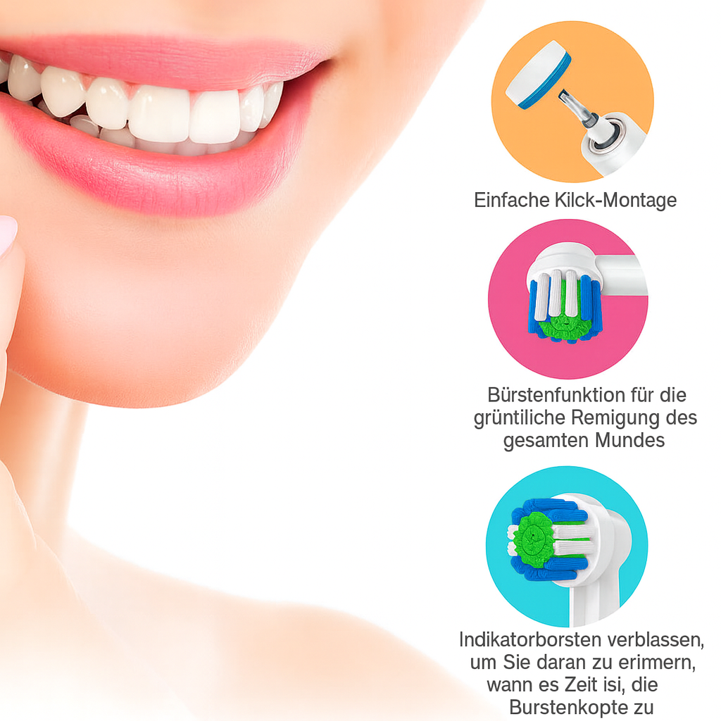4 Stück. Zahnbürstenköpfe für Oral-B