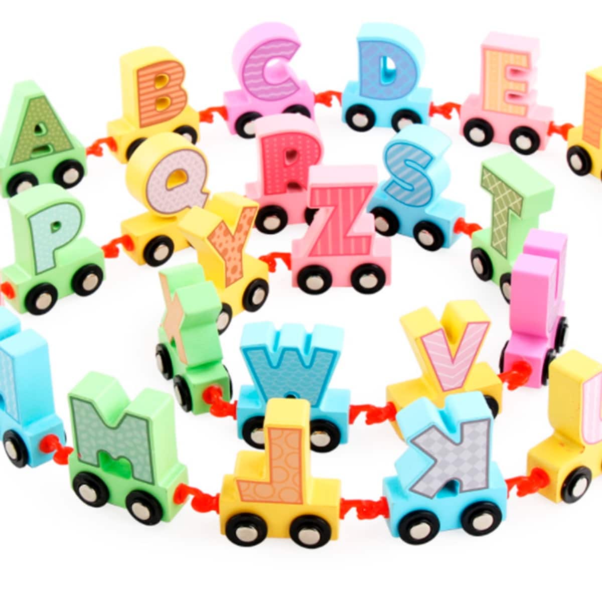 Alphabet Zug aus Holz