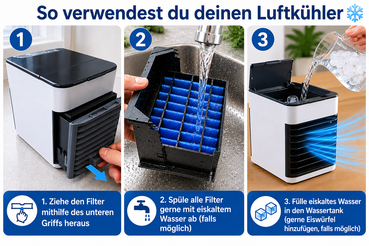 Luftkühler mit 3-in-1-Funktion (Arctic Air)