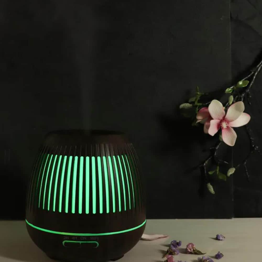 Aroma-Diffuser 400 ml mit Fernbedienung – stilvolles Design in dunkler und heller Holzoptik