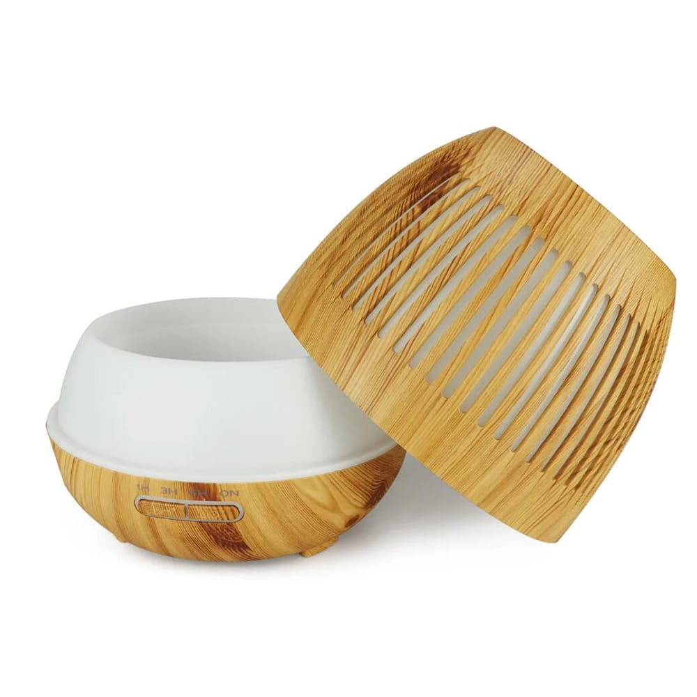 Aroma-Diffuser 400 ml mit Fernbedienung – stilvolles Design in dunkler und heller Holzoptik