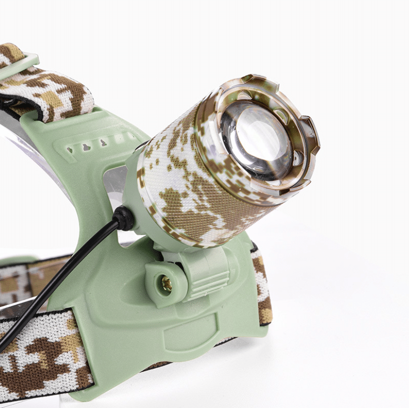Stirnlampe mit Camouflage - leistungsstark mit 3 Einstellungen