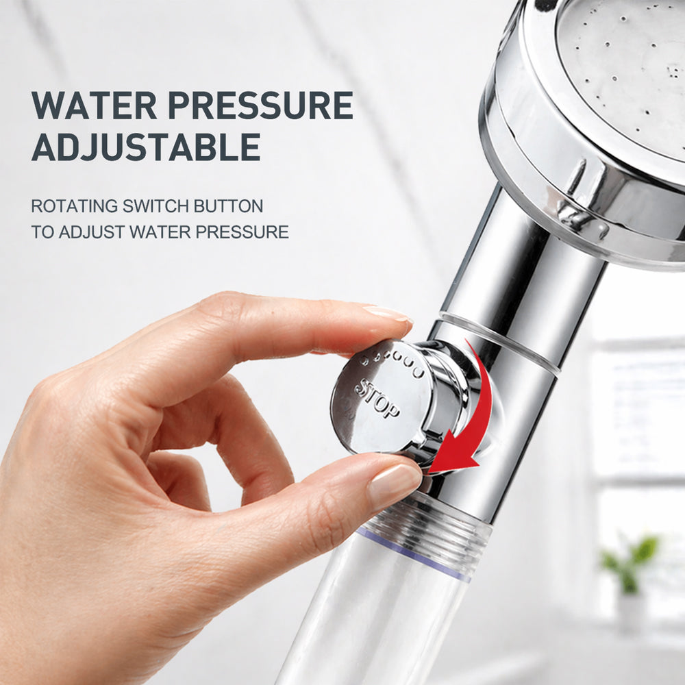 Wassersparender Duschkopf mit Temperaturanzeige und buntem LED-Licht