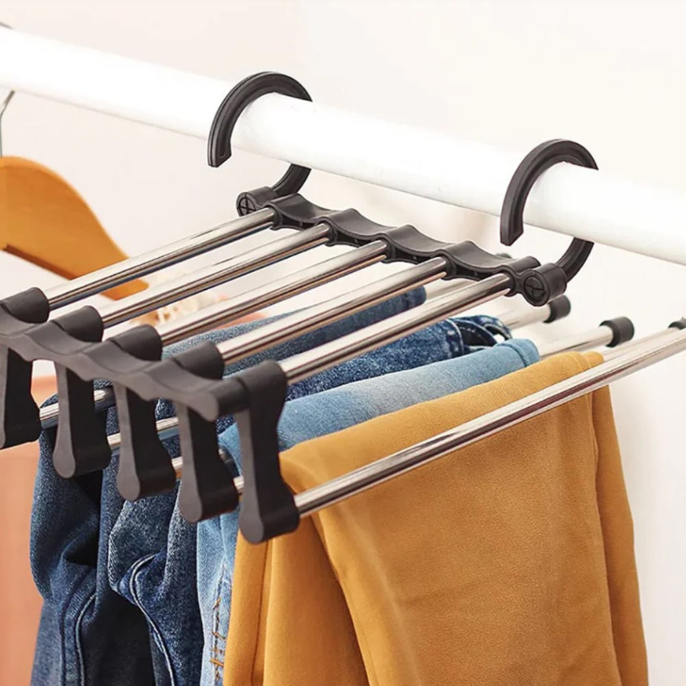 Hosenbügel für 5 Hosen - Sparen Sie Platz im Kleiderschrank!