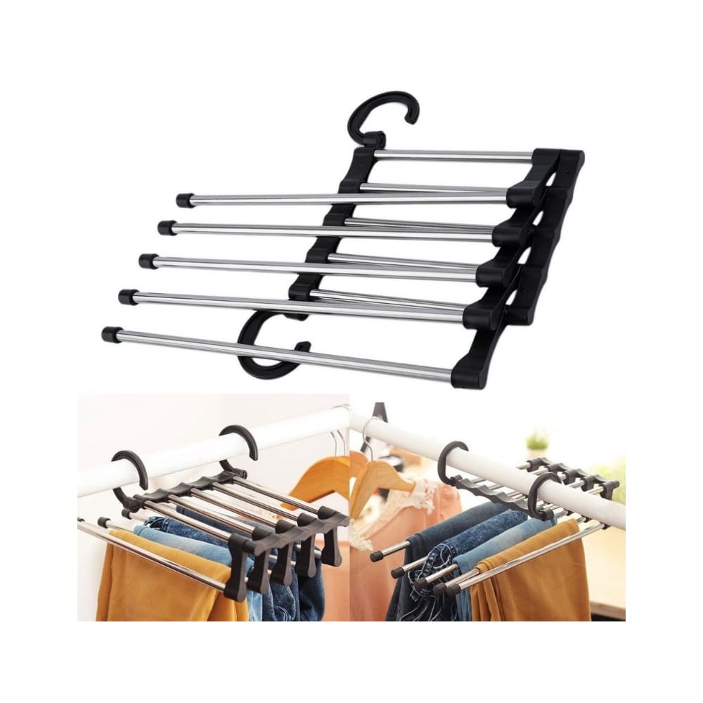 Hosenbügel für 5 Hosen - Sparen Sie Platz im Kleiderschrank!