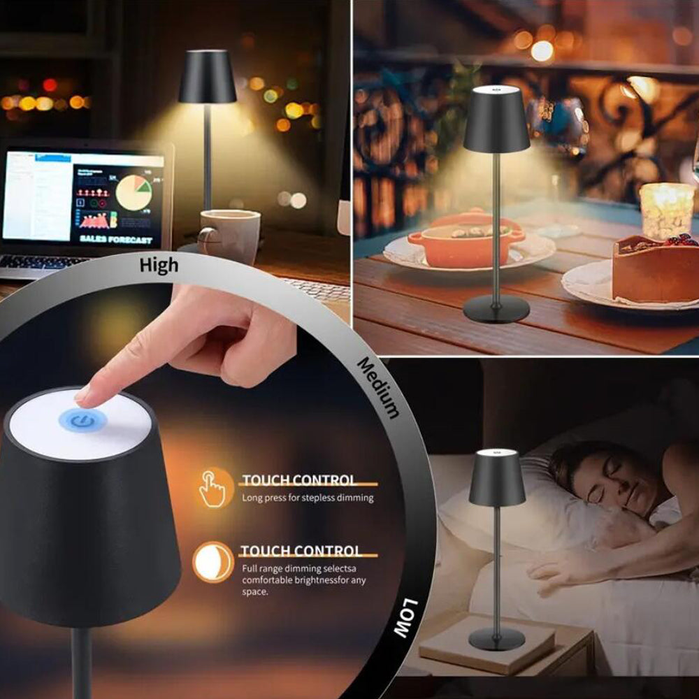 LED-Tischlampe mit Touch-Funktion und wiederaufladbar