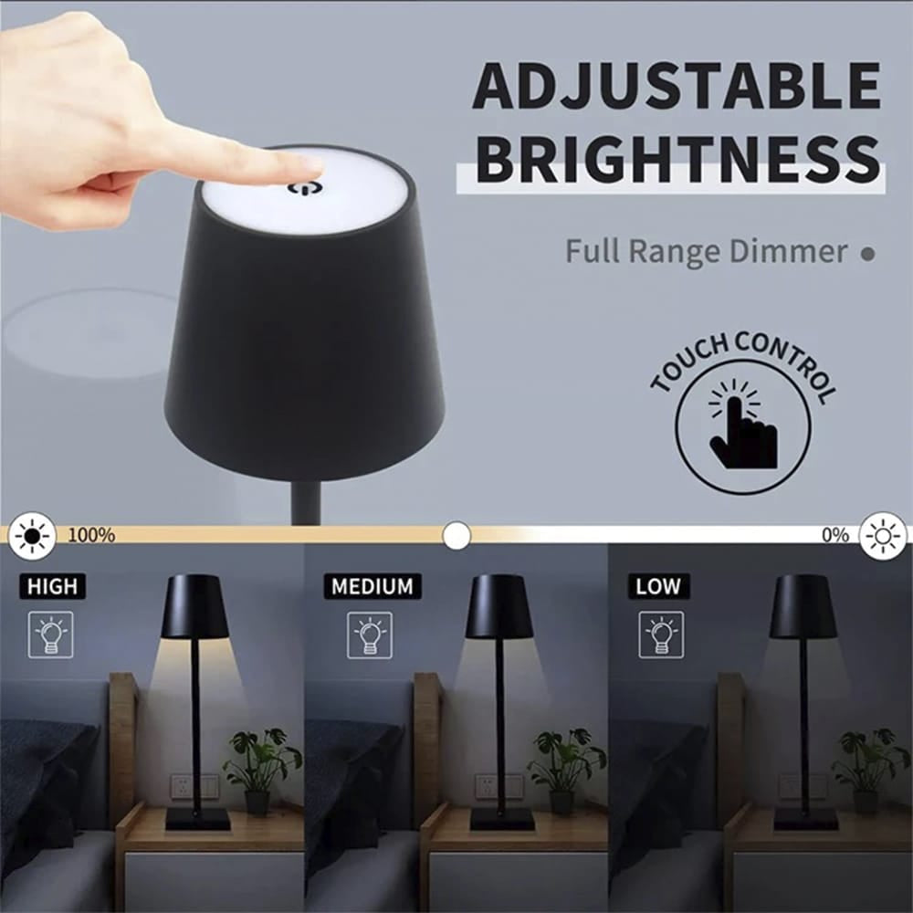 LED-Tischlampe mit Touch-Funktion – kabellos – 4 Farben