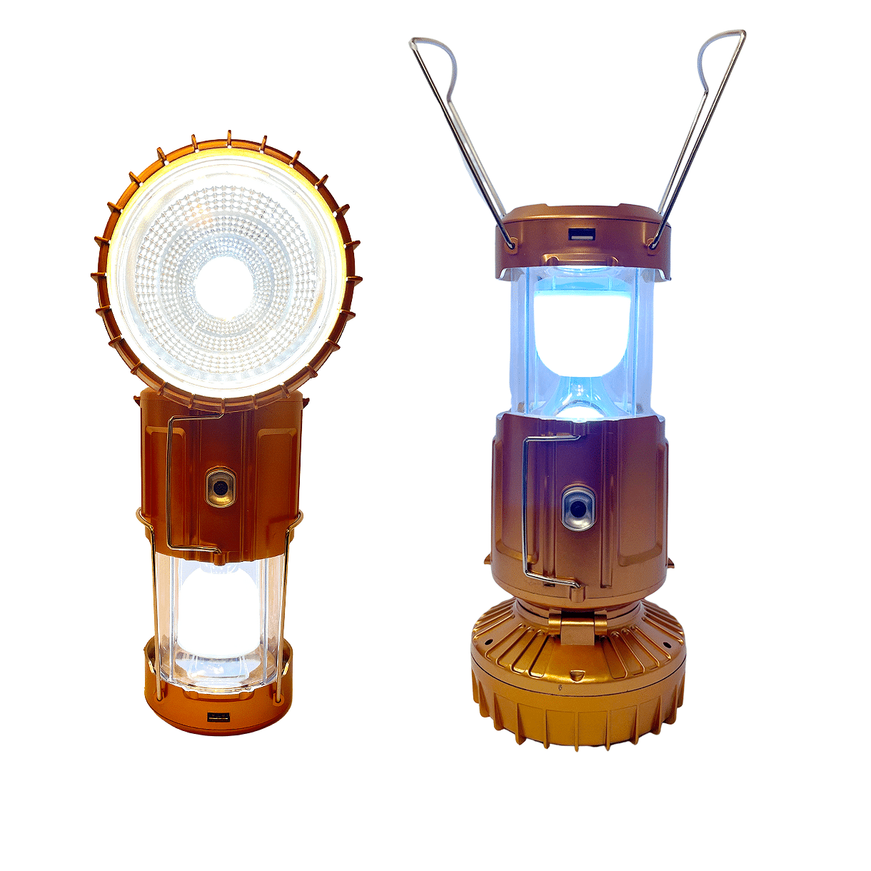 LED-Campinglampe mit Batterie – Kupfer oder Silber – solarbetrieben
