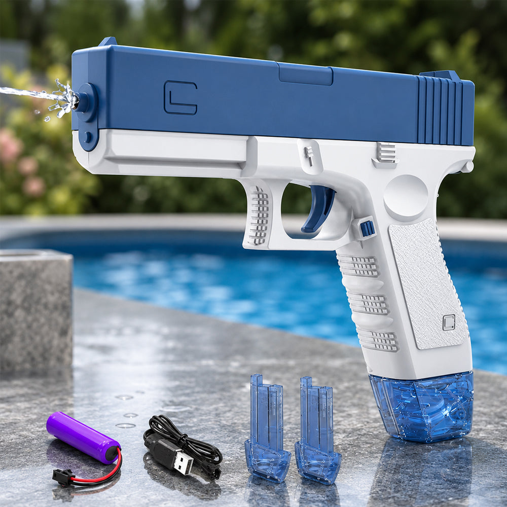 Elektrische Wasserpistole – Glock mit 2 Magazinen