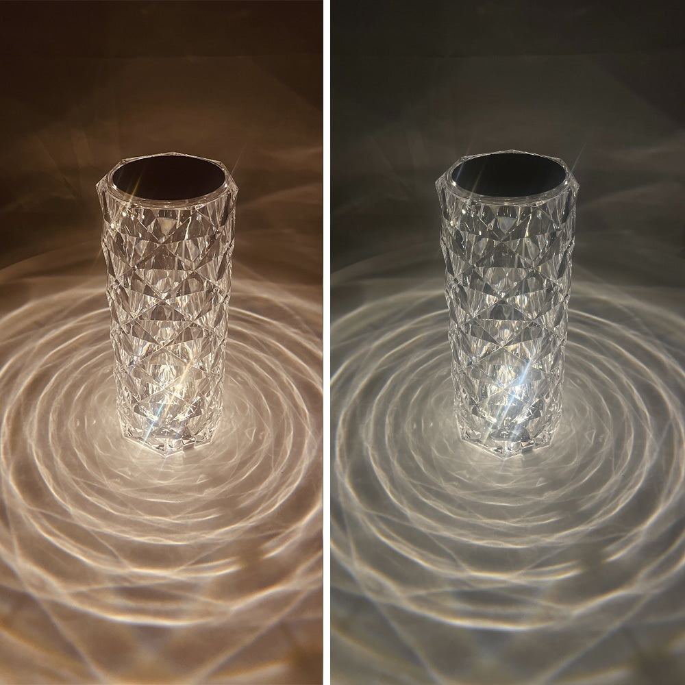 Kristall-Tischlampe mit Touch-Funktion
