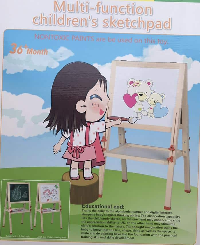 Zeichenbrett - magnetisches Whiteboard und Kreidetafel