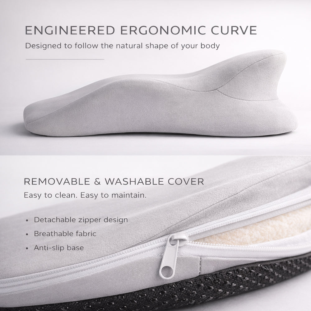 Ergonomisches Keilkissen aus Memory-Schaum mit abnehmbarem Nackenkissen