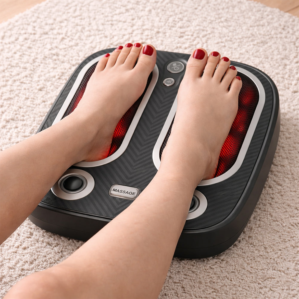 Fußmassage mit Wärme, Vibration und rotierender Massage