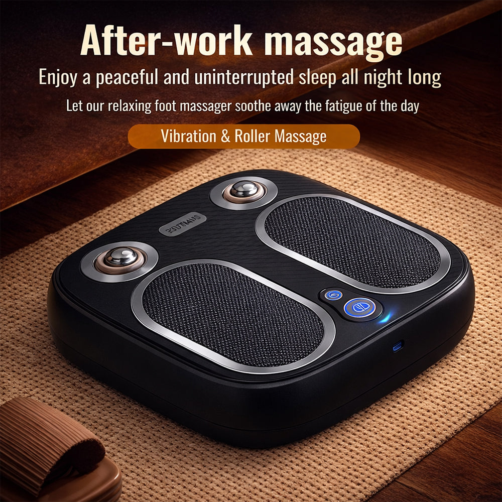 Fußmassage mit Wärme, Vibration und rotierender Massage