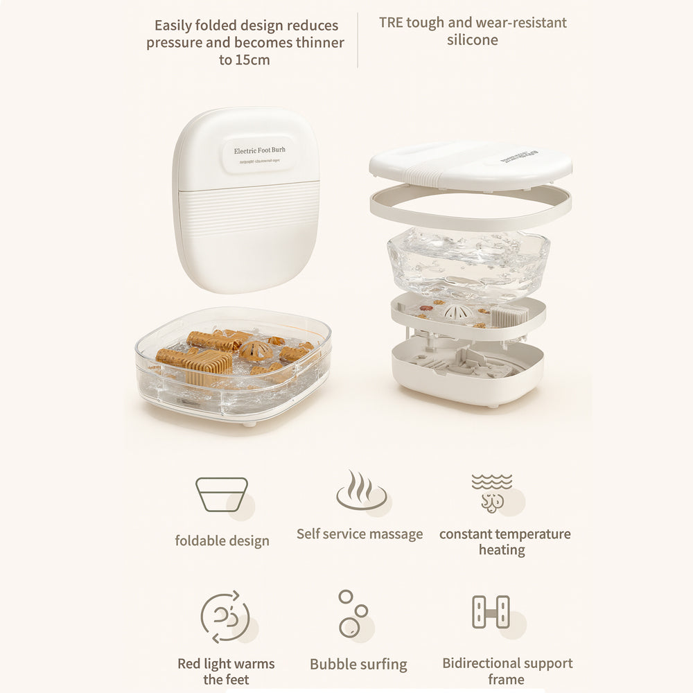 Faltbares Fußspa – Starke Wärme und Tiefenmassage