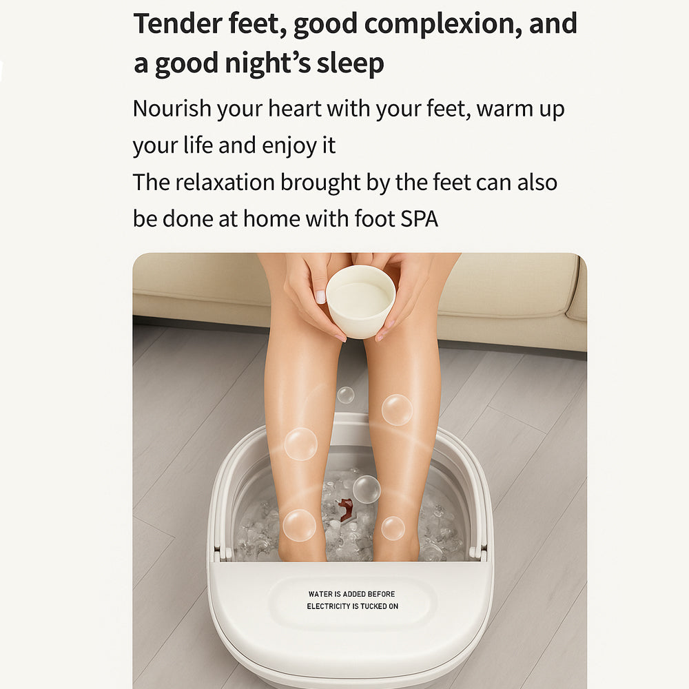 Faltbares Fußspa – Starke Wärme und Tiefenmassage