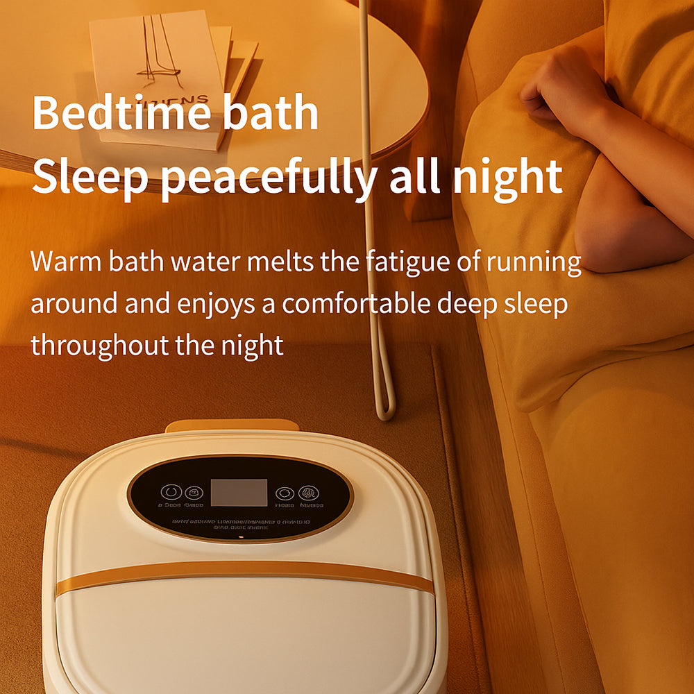 Faltbares Fußspa – mit Wärme und 6 Massageköpfen für eine Tiefenmassage