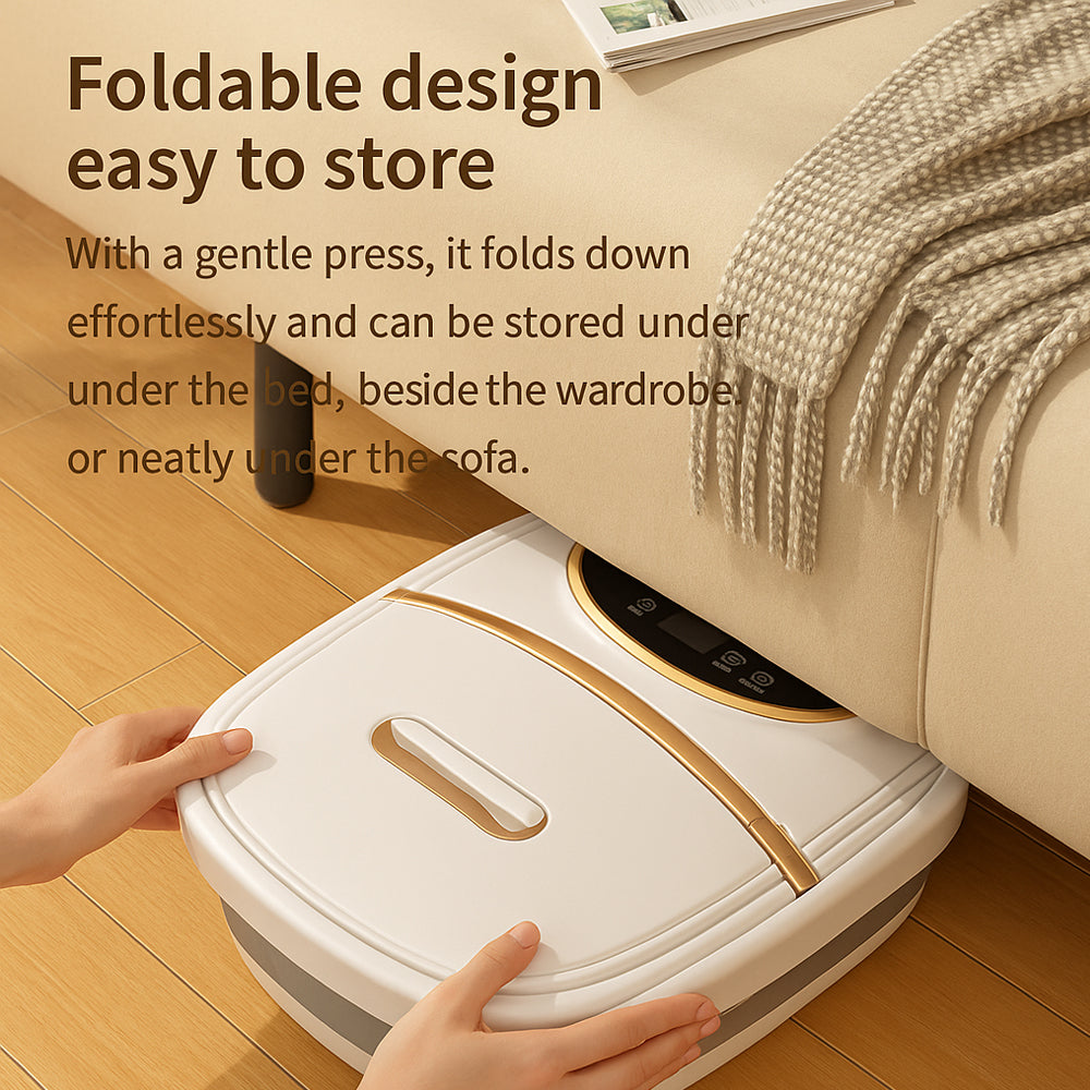 Faltbares Fußspa – mit Wärme und 6 Massageköpfen für eine Tiefenmassage