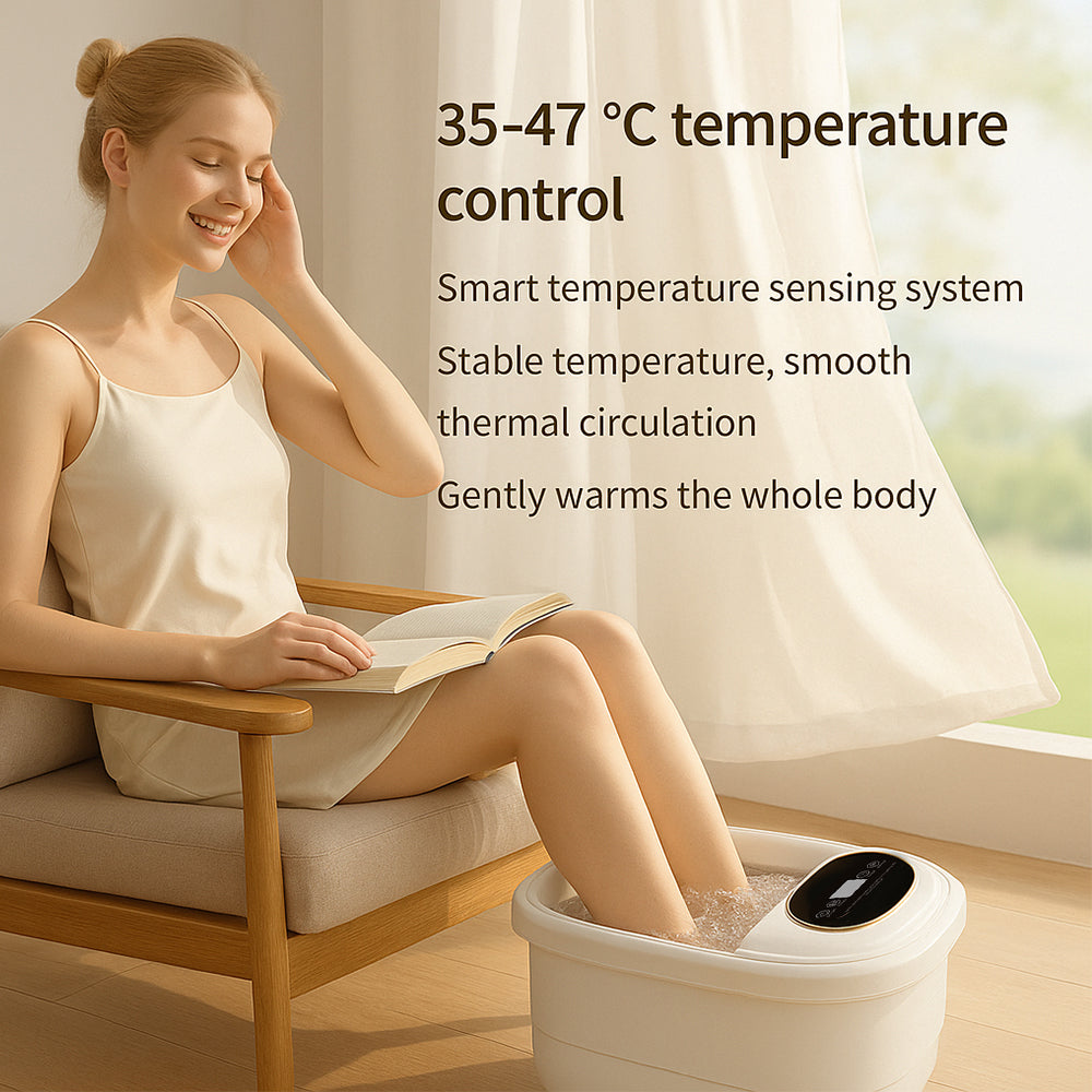 Faltbares Fußspa – mit Wärme und 6 Massageköpfen für eine Tiefenmassage