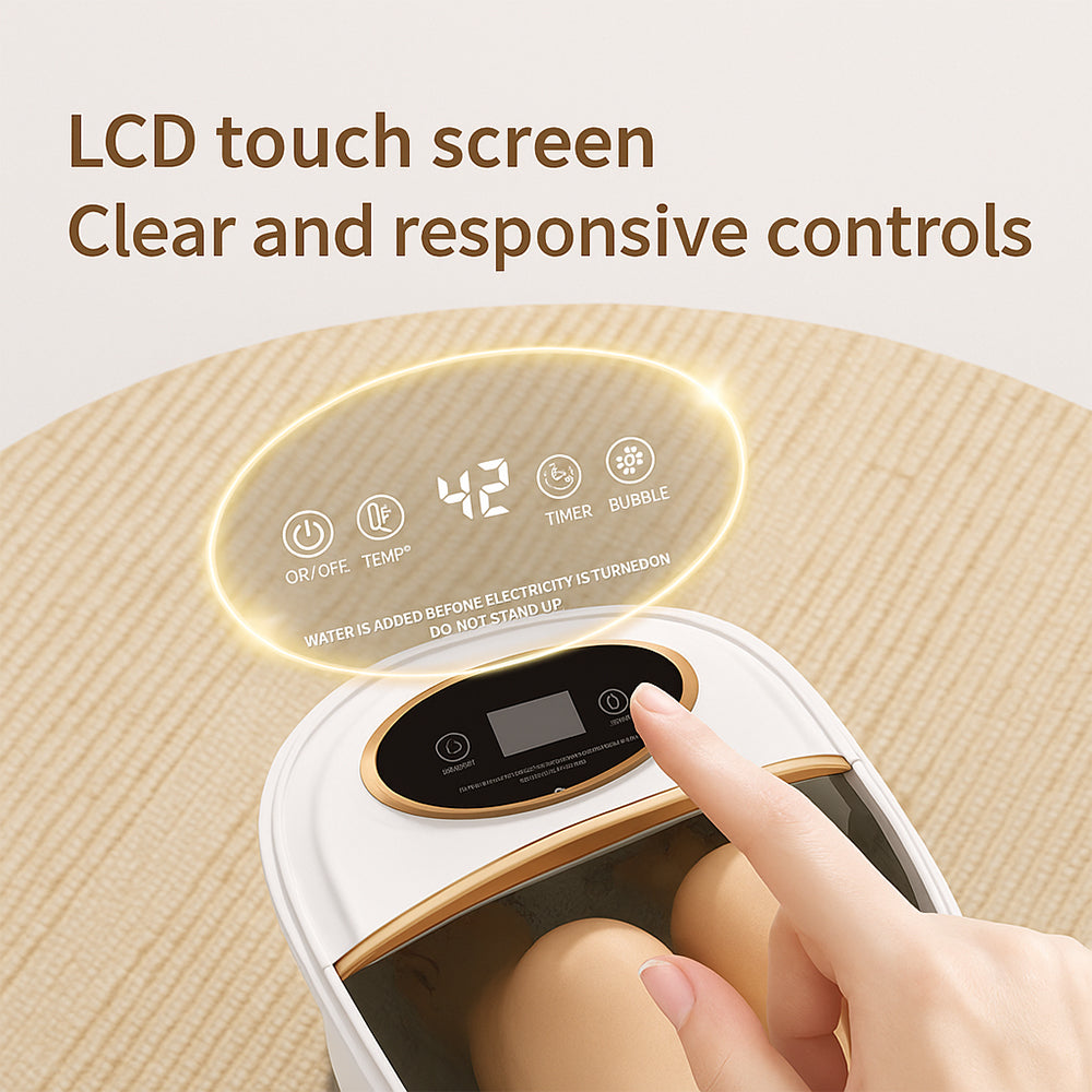 Faltbares Fußspa – mit Wärme und 6 Massageköpfen für eine Tiefenmassage