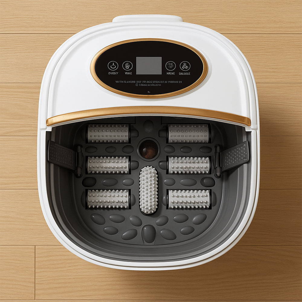 Faltbares Fußspa – mit Wärme und 6 Massageköpfen für eine Tiefenmassage