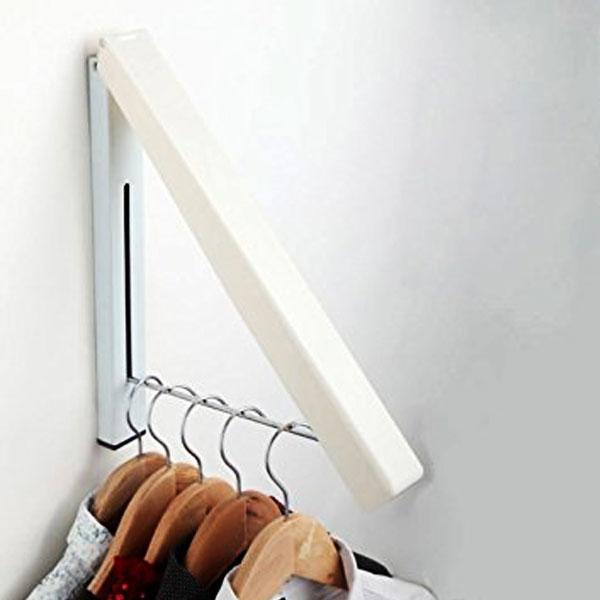 Zusammenklappbare Kleiderstange für die Wand