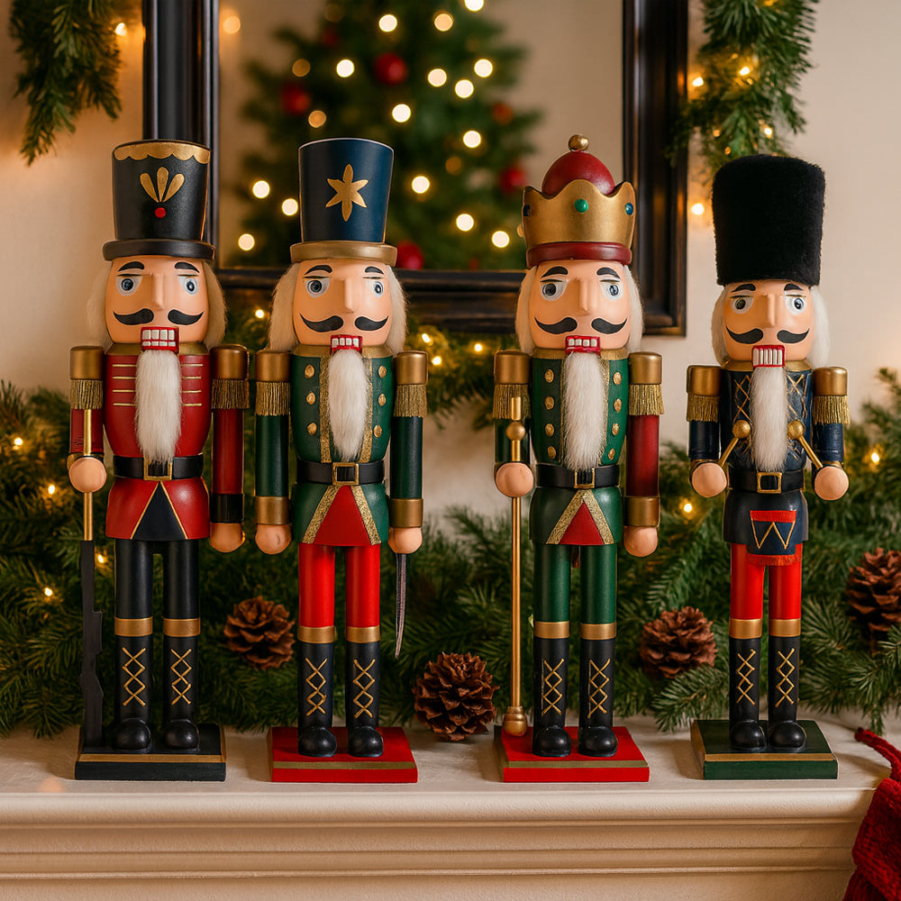 Nussknackerfiguren aus Holz – 60 cm – 4 verschiedene Figuren