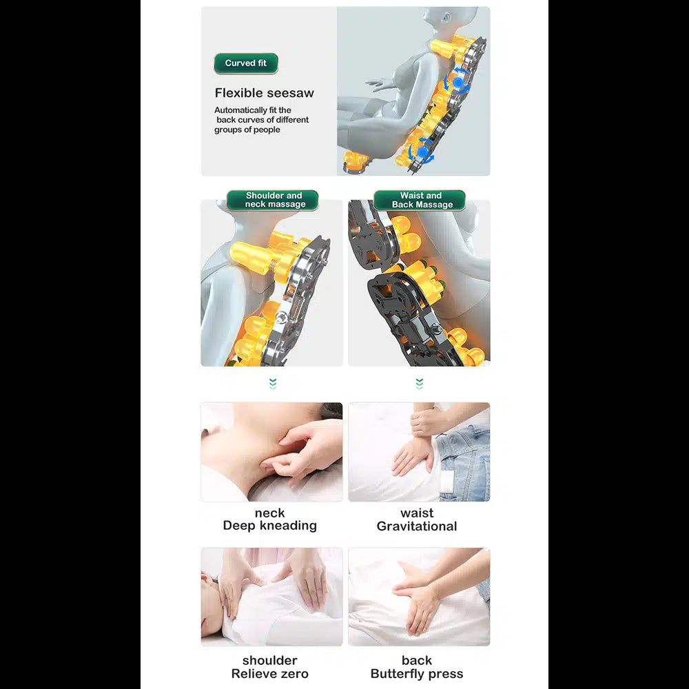 Massagesessel 4D Pro+ Schwarz mit Wärmetherapie und Sprachsteuerung