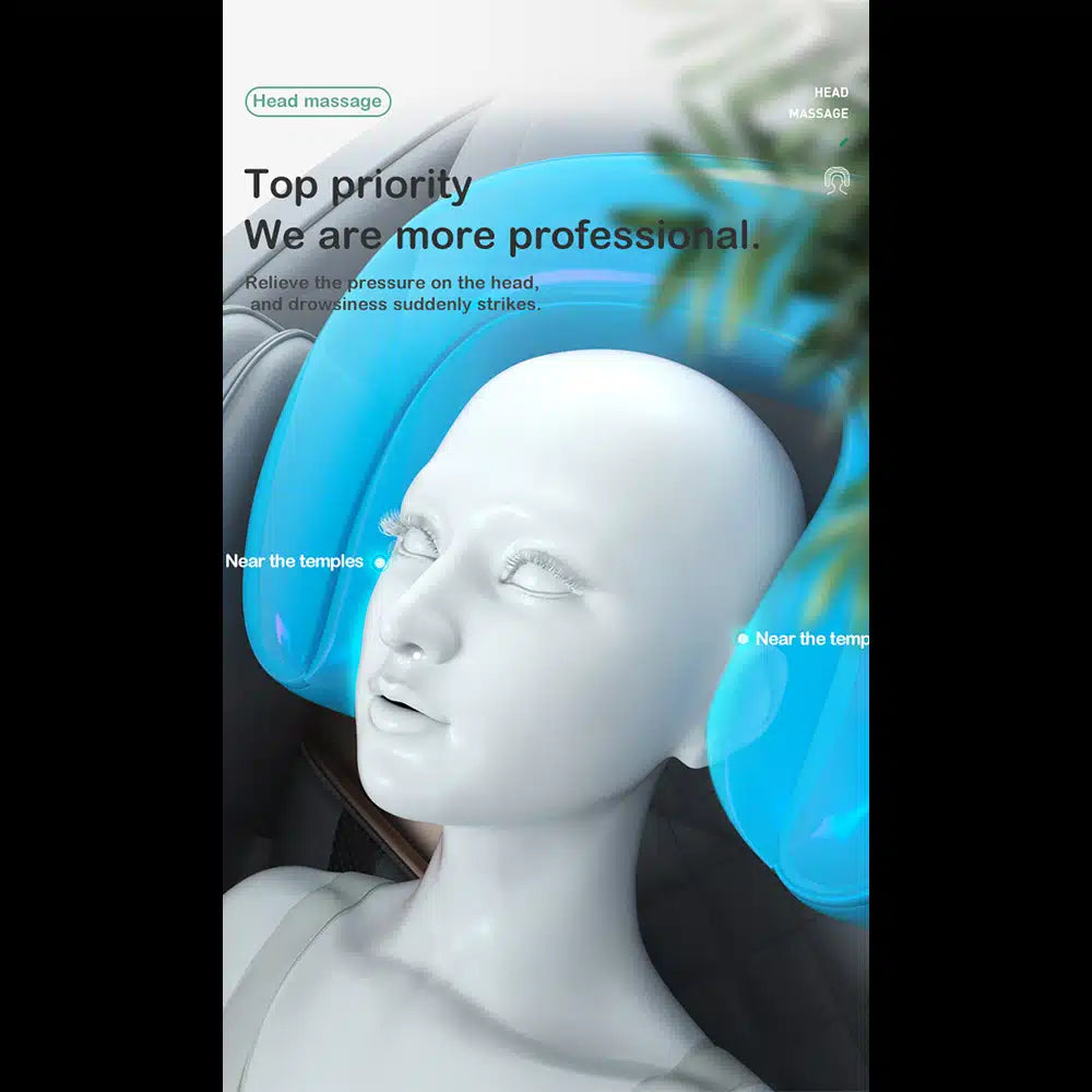 Massagesessel 4D Pro+ Schwarz mit Wärmetherapie und Sprachsteuerung