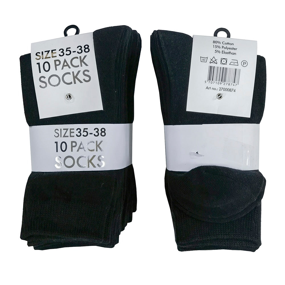 Schwarze Socken - 10 Paar -