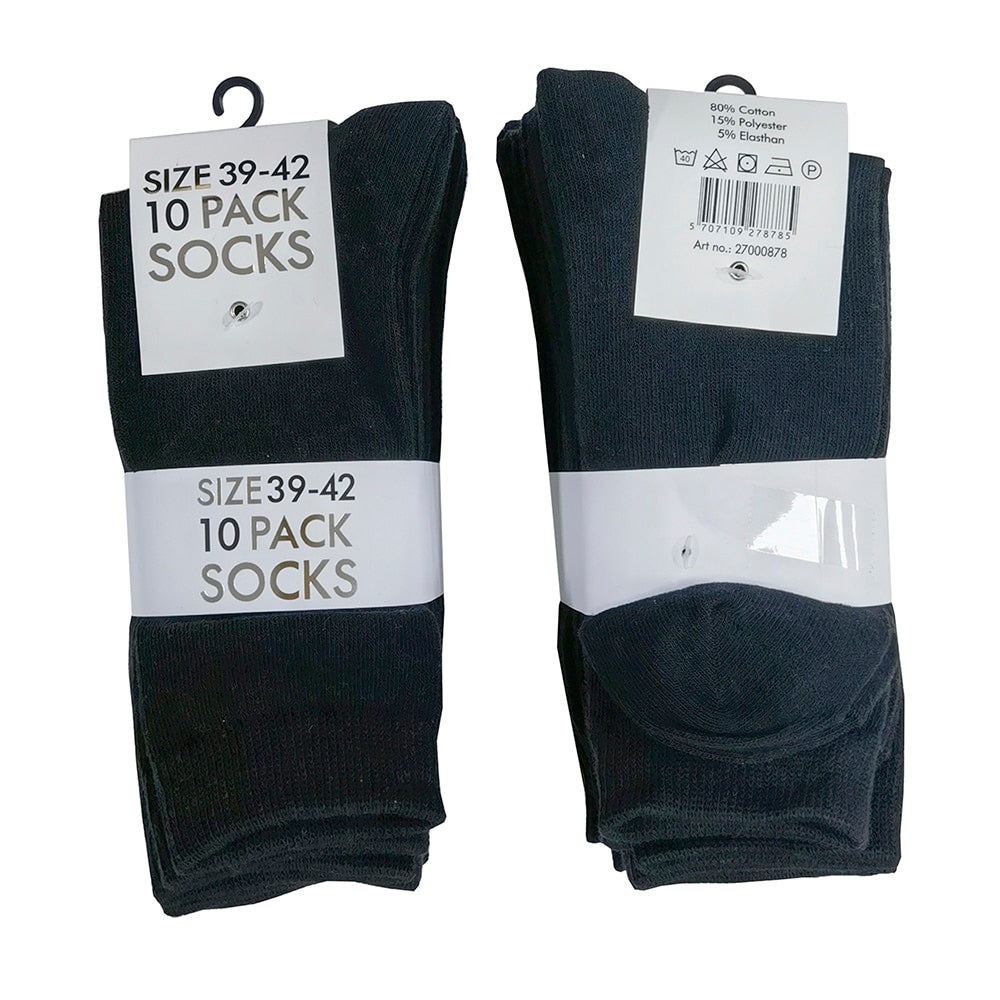 Schwarze Socken - 10 Paar -