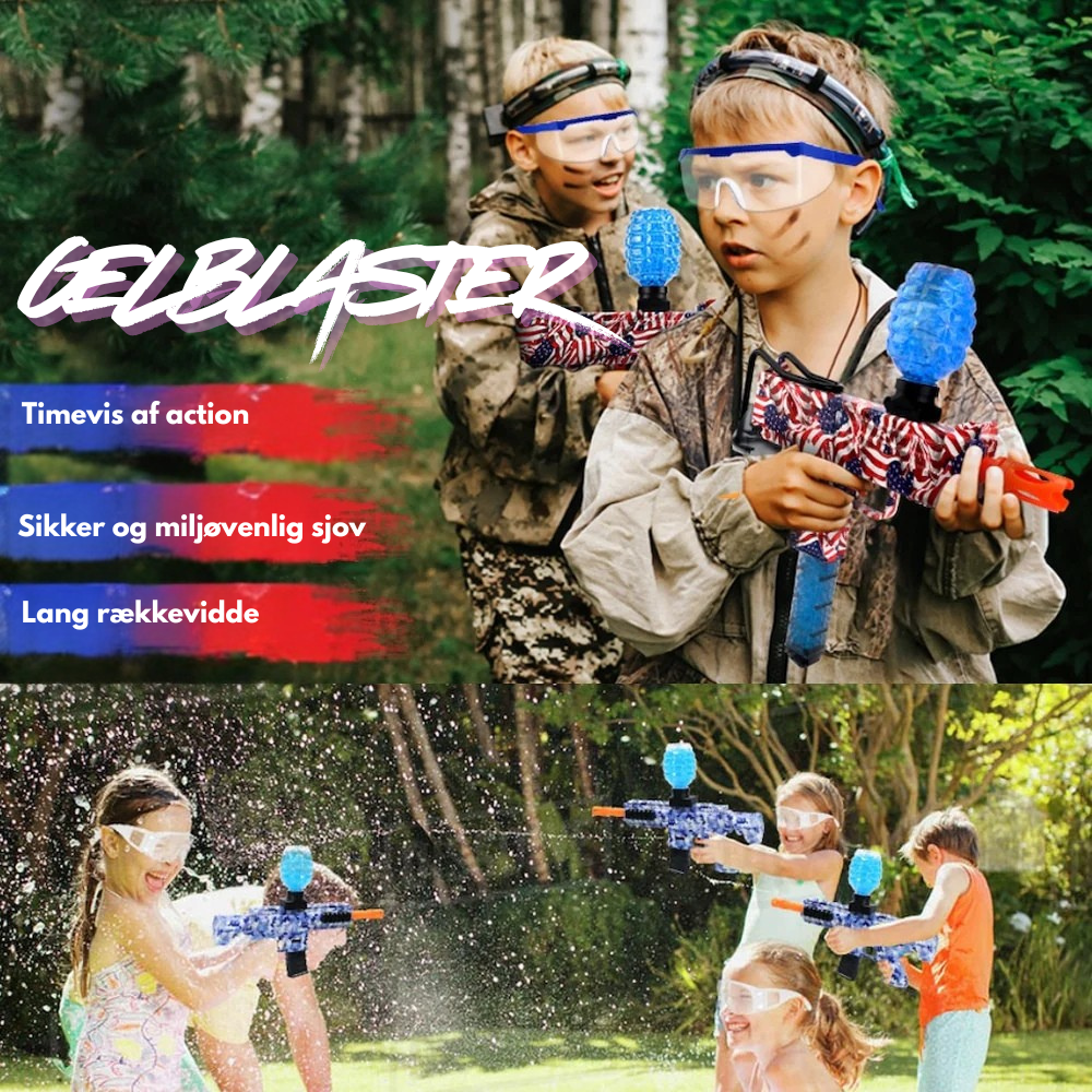 Elektrischer Gel-Blaster – inkl. Gelkugeln – Reichweite über 20 Meter – (extra großer Akku)