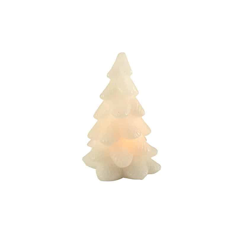 LED Kerze in Wachsform - Weihnachtsbaum mit Timer - 16, 18 oder 20 cm - weiß