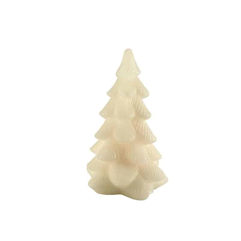 LED Kerze in Wachsform - Weihnachtsbaum mit Timer - 16, 18 oder 20 cm - weiß